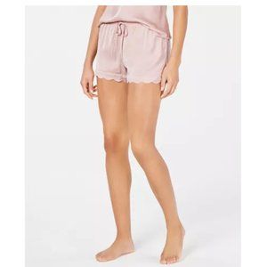 NWT! Inc Scalloped-Hem Pajama Shorts Pink